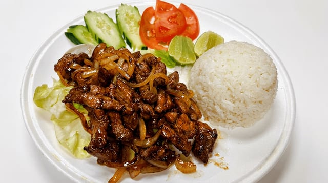 French Style Diced Beef Tenderloin.