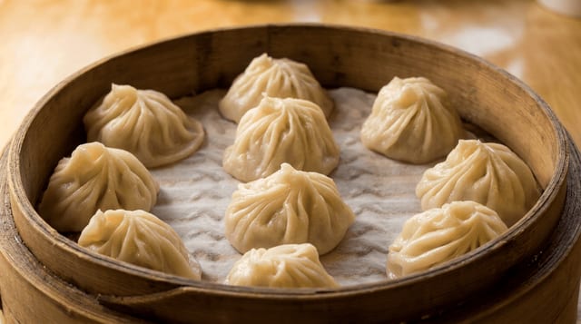 Juicy Pork Dumplings (10 pcs).